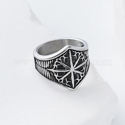 Eight-Point Star 304 Stainless Steel Finger Rings&nbsp;UT4019-2