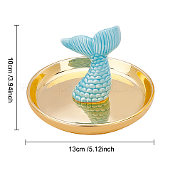 Porcelain Fishtail Ring Holder&nbsp;DJEW-WH0011-30