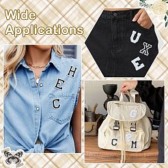 2 Bags 52Pcs 2 Colors Polyester Thread Cloth Patch&nbsp;PATC-CJ0001-11