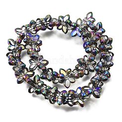 Electroplated Transparent Glass Beads Strands&nbsp;GL-CBA98F0-03A