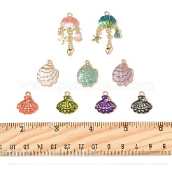 16Pcs 9 Styles Alloy Enamel Pendants&nbsp;ENAM-FP0002-66