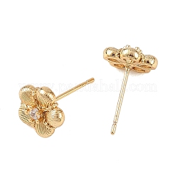 SHEGRACE Brass Micro Pave Cubic Zirconia Stud Earrings&nbsp;XGRQ4N782-711G