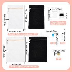 4Pcs 4 Styles Rectangle Canvas Cloth Packing Pouches Zipper Bags&nbsp;ABAG-PH0001-94