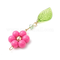 Acrylic with 304 Stainless Steel Big Pendants&nbsp;PALLOY-JF04512-01