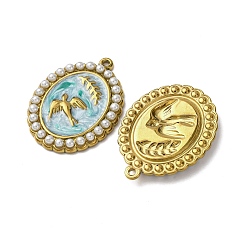 304 Stainless Steel Enamel Pendants&nbsp;STAS-P406-27B-G