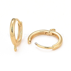 Rack Plating Eco-friendly Brass Hoop Earring Findings&nbsp;LS-KK-D075-03G-RS