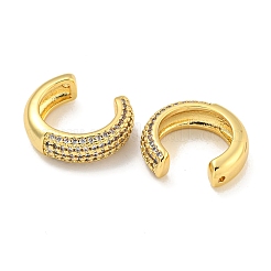 Brass Micro Pave Cubic Zirconia Cuff Earrings&nbsp;EJEW-C104-094G