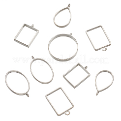 Alloy Open Back Bezel Big Pendants&nbsp;PALLOY-TA0001-26P