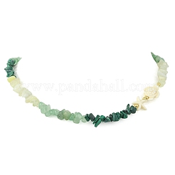 Natural Green Aventurine & Natural Malachite Necklaces&nbsp;NJEW-JN06632