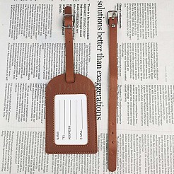 CutHollow 4Pcs PU Leather Luggage Tag&nbsp;OFST-CL0001-01A-02