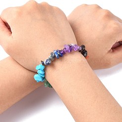 Chakra Gemstone Stretch Bracelets&nbsp;BJEW-JB02288-02