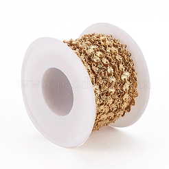 304 Stainless Steel Flat Sequin Chains&nbsp;CHS-G016-01G