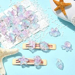 35Pcs 7 Styles Luminous Transparent Resin Paillette Cabochons&nbsp;RESI-CJ0005-33