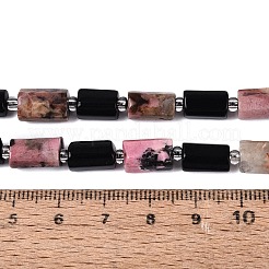Natural Obsidian & Rhodonite Beads Strands&nbsp;G-Q614-01A-08