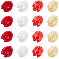 80Pcs 4 Styles Synthetic Coral Dyed Carved Beads Strands&nbsp;CORA-SP0001-25