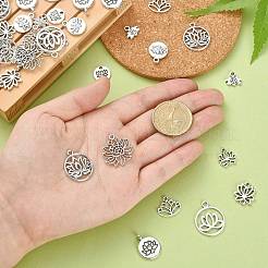 100Pcs 10 Styles Tibetan Style Alloy Charms&nbsp;TIBEP-CJ0002-34