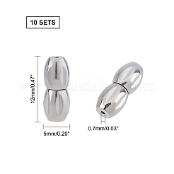 Tarnish Resistant 304 Stainless Steel Screw Clasps&nbsp;STAS-L135-02