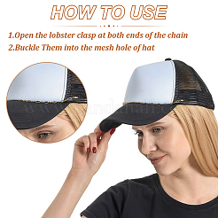 4Pcs 4 Styles Brass Link Baseball Cap Chain&nbsp;AJEW-GO00043