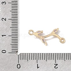Brass Micro Pave Cubic Zirconia Connector Charms&nbsp;CU-CBAA2A4-01G-02