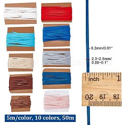 50M 10 Colors Polyester Ribbon Sets&nbsp;OCOR-NB0001-75A