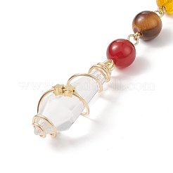 7 Chakra Gemstone Beaded Pendant Decorations&nbsp;HJEW-JM00797-01