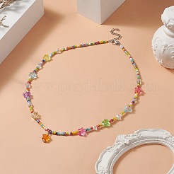Glass Seed Beaded Necklaces&nbsp;NJEW-JN04261