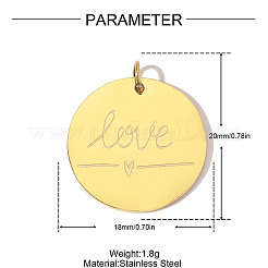 304 Stainless Steel Pendants&nbsp;STAS-OY010-69G