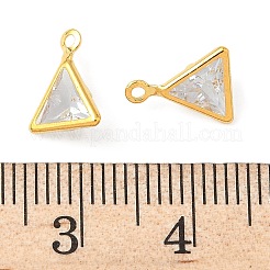 Brass Micro Pave Cubic Zirconia Charms&nbsp;KK-S336-01G-E