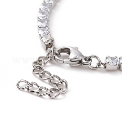 304 Stainless Steel Rhinestone Strass Chain Bracelets&nbsp;STAS-B021-14P-A