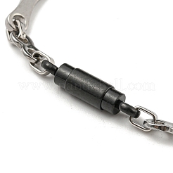 Two Tone 201 Stainless Steel Column & Infinity Link Chain Bracelet&nbsp;BJEW-B078-32BP