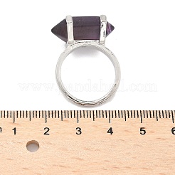 Natural Amethyst Finger Rings&nbsp;X-RJEW-P121-A02
