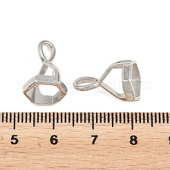 Brass Pendant Hexagon Bead Cap Bails&nbsp;KK-K205-01P