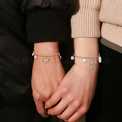 24Pcs 3 Colors 304 Stainless Steel Cable Chains Bracelets for Women&nbsp;BJEW-HS00008