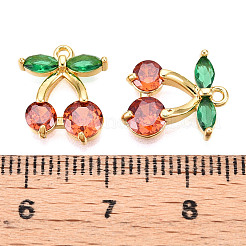 Brass Micro Pave Cubic Zirconia Charms&nbsp;KK-N254-220G