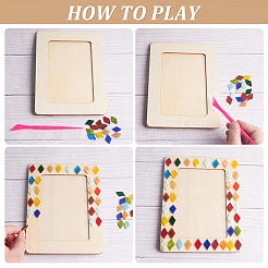 DIY Mosaic Photo Frame Making Kit&nbsp;DIY-OC0004-46