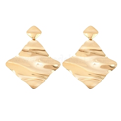 304 Stainless Steel Rhombus Dangle Stud Earrings&nbsp;EJEW-K268-79B-G