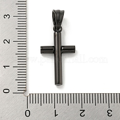 Ion Plating(IP) 304 Stainless Steel Cubic Zirconia Pendants&nbsp;STAS-C102-06A-EB