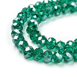 Electroplate Glass Beads Strands&nbsp;EGLA-X0007-01B-6mm