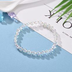 Transparent Round Acrylic Beads Stretch Bracelets&nbsp;BJEW-JB05616