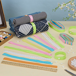 100Pcs 2 Styles Polyester Elastic Roll-up Storage Belt&nbsp;AJEW-FG0005-29
