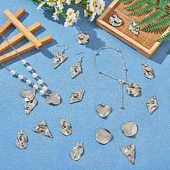 30Pcs 6 Style 304 Stainless Steel Pendant&nbsp;STAS-SZ0002-70P
