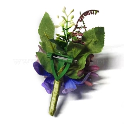 Artificial Silk Flower Brooch&nbsp;JEWB-WH0023-36