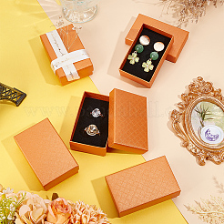 Cardboard Diamond Print Jewelry Storage Box&nbsp;CON-WH0084-79