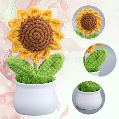1Pc Sunflower Yarn & PVC Display Decoration&nbsp;DJEW-SC0001-19