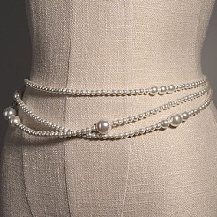 Plastic Imitation Pearl Round Beaded Waist Belly Long Chains for Women&nbsp;FS-WGCCA32-01