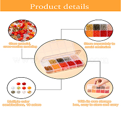 1300Pcs 10 Styles Glass Beads&nbsp;GLAA-YW0003-46