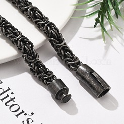 304 Stainless Steel Byzantine Chain Necklaces for Women Men&nbsp;NJEW-A033-03A-AS