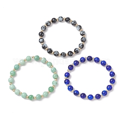 3Pcs Glass Beads Stretch Bracelets&nbsp;BJEW-JB12026
