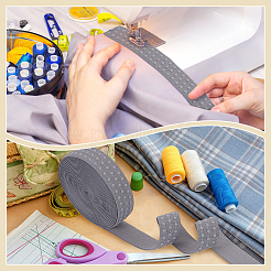 5 Yards Embroidery Flat Polyester Elastic Cord/Band&nbsp;OCOR-WH0016-10A