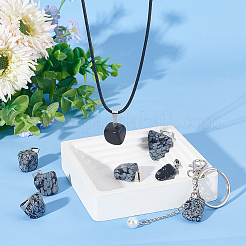24Pcs Natural Snowflake Obsidian Pendants&nbsp;G-UN0001-16B